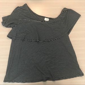 A New Day Printed Black and White Top